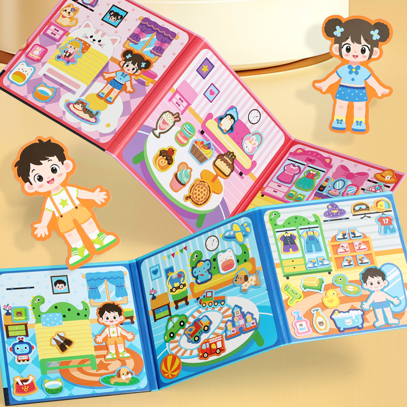 Human Body Puzzle - モンテッソーリ 男の子 女の子 着せ替えゲーム ビジーブック 初めての静かな絵本