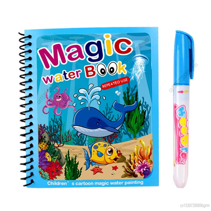 Kids Education Book - ペンセット,漫画の魔法の水絵画,教育ゲーム,スケッチ描画,落書きコミック,アルバム