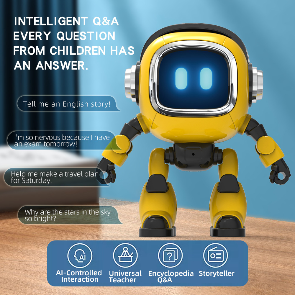 Kids Education Toys - ディープシークAI音声RCロボット、インテリジェント音声制御、ストーリーテラー、百科事典、Q&A、ライフアシスタント、教育玩具（男の子・子供向け）