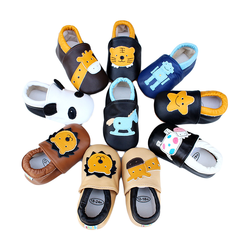 Kids Education Steps - 赤ちゃん用レザーベビーベッドシューズ,カジュアル,男の子と女の子用,教育用ステップ
