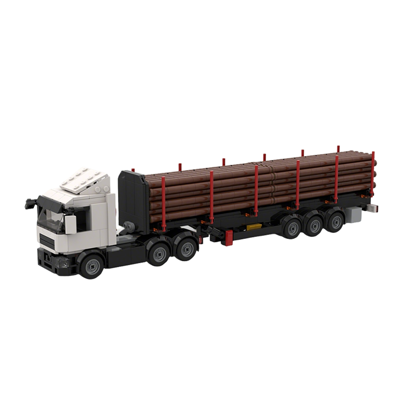 Kids Education Login - 215 個 MOC シティカーゴログトレーラーモデルビルディングブロックおもちゃ建設クリスマスギフト教育レンガアイデア子供の誕生日