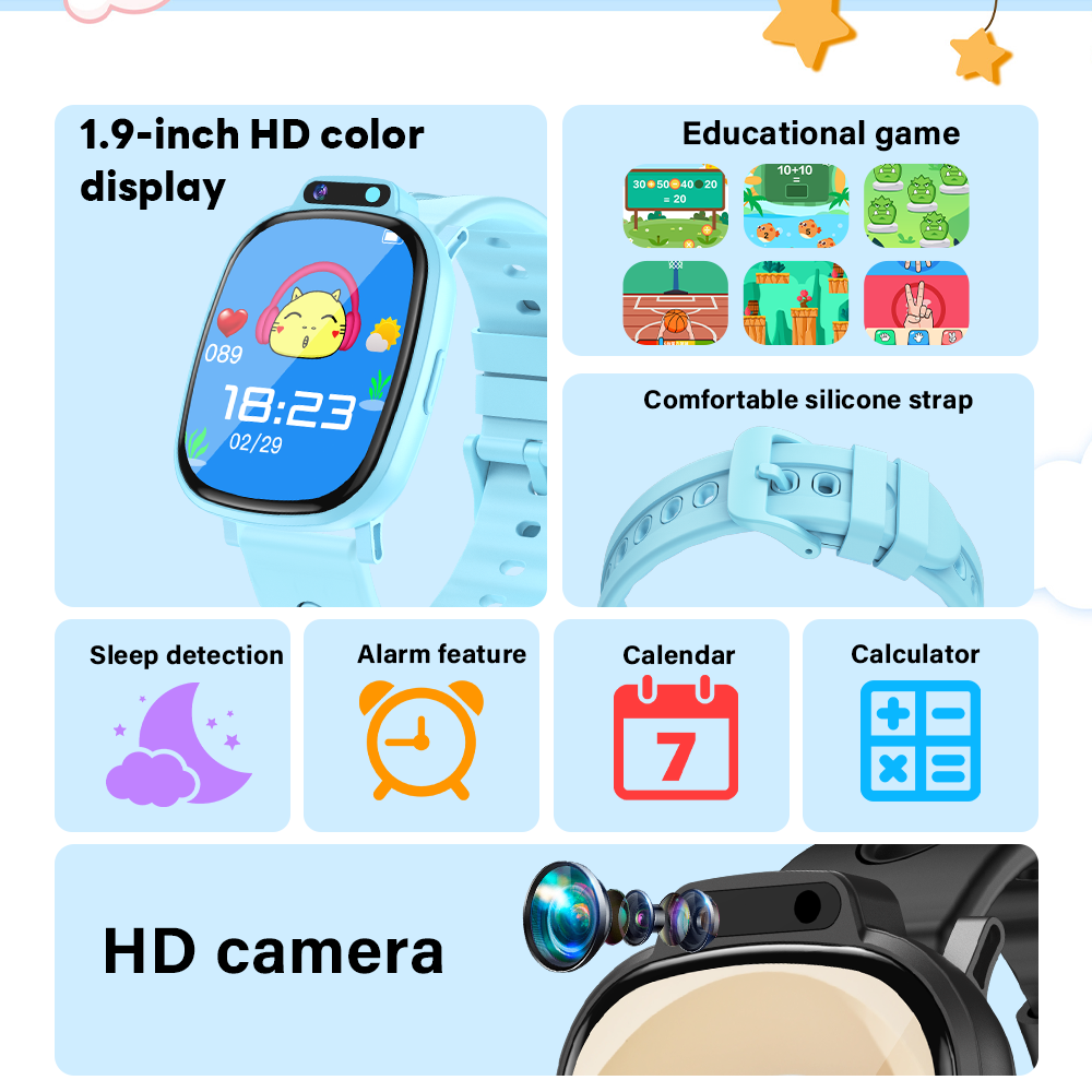 LAXASFIT キッズスマートウォッチ HD タッチスクリ - Kids Education Steps のレビューと価格