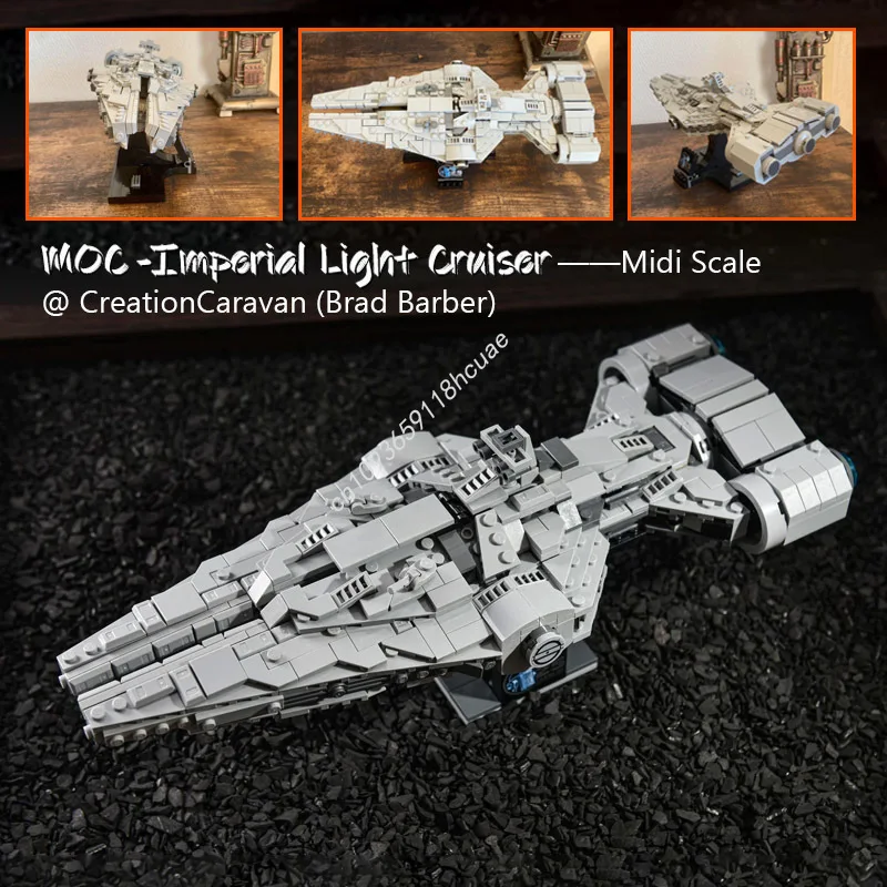 新しい 654 個 MOC 宇宙帝国軽巡洋艦ミディバージョン - Kids Education Book Pdf のレビューと価格