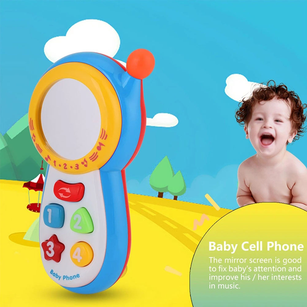 赤ちゃんと子供のための音と丸い鏡付きのパズル携帯電話のおもち - Kids Education Mobile のレビューと価格