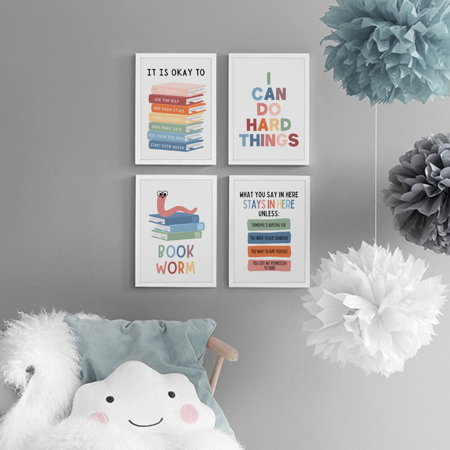 英語教育の引用句、モチベーションを高める教室ポスター、プリン - Kids Education Motivation のレビューと価格