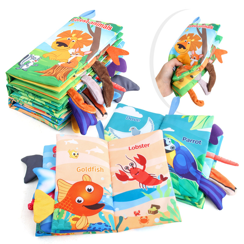 新しい赤ちゃん布の本視覚と聴覚トレーニング早期教育玩具子供漫 - Kids Education Book のレビューと価格