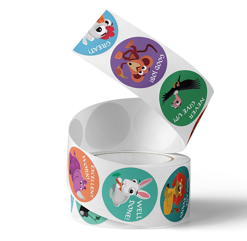かわいい動物学習ステッカー 50-500 個 子供たちへのご - Kids Education Motivation のレビューと価格