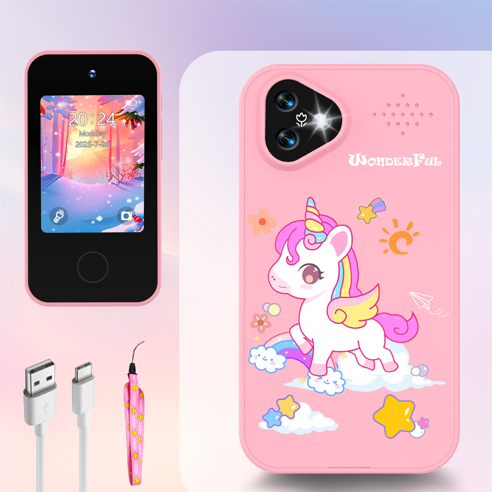 ユニコーンキッズスマートフォンカメラおもちゃタッチスクリーン - Kids Education Mobile のレビューと価格