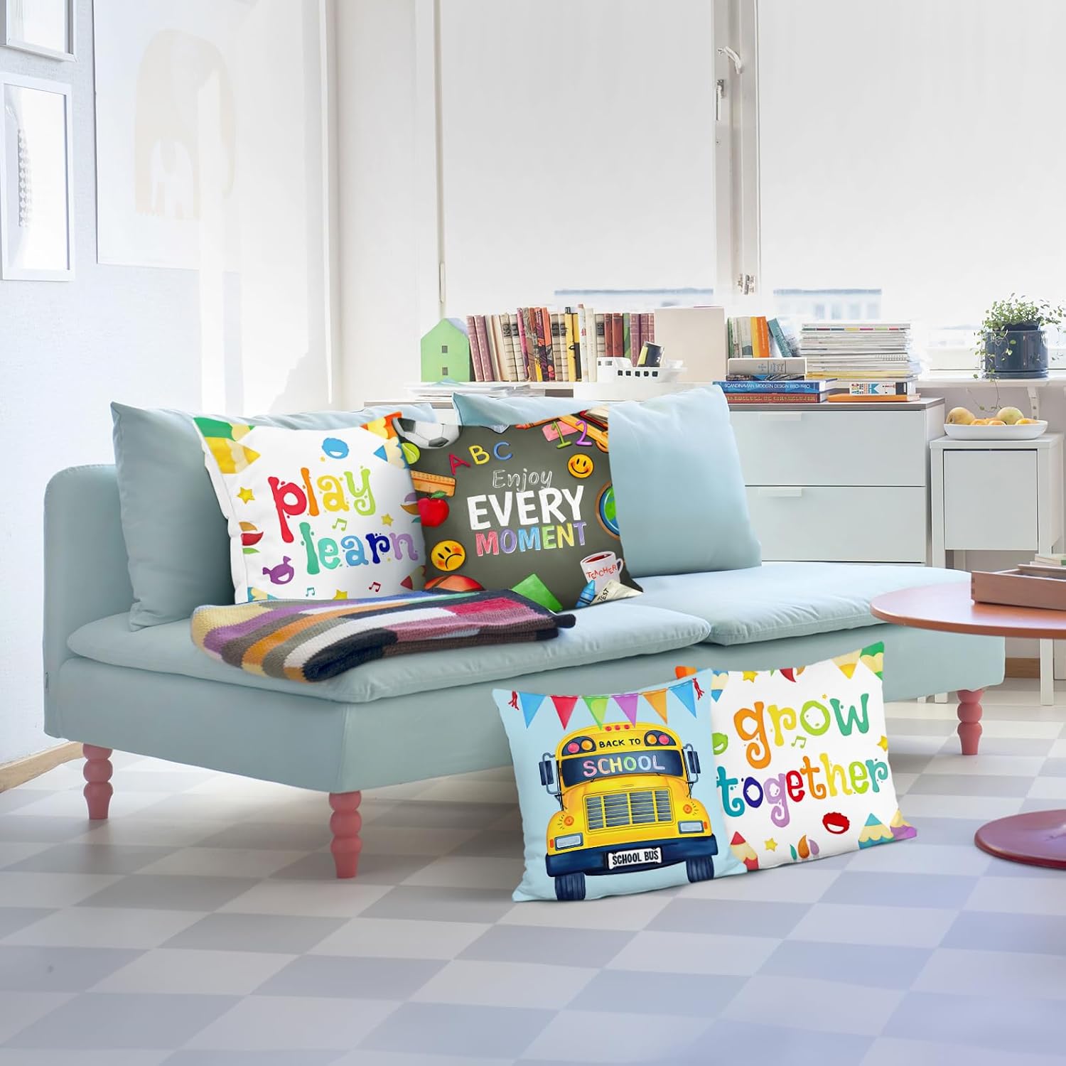 4 パック バックトゥスクール保育園用スローピローカバーセッ - Kids Education Motivation のレビューと価格